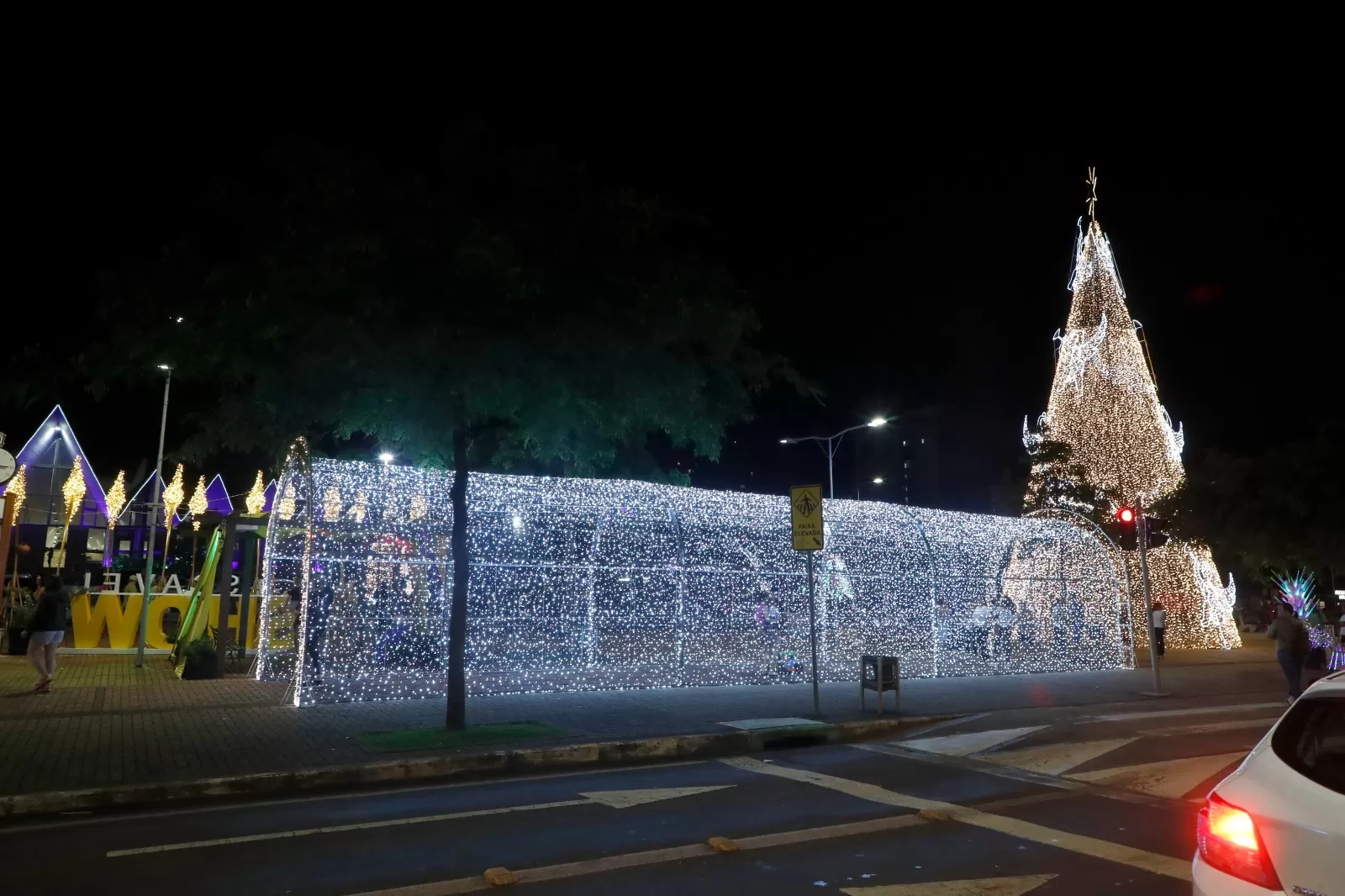 Cascavel ganha túnel de luz e mostra em celebração aos seus 73 anos