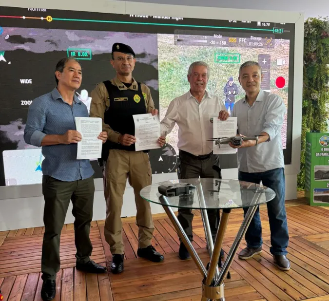 Sindicato Rural entrega drone à Polícia Militar para reforçar segurança no campo