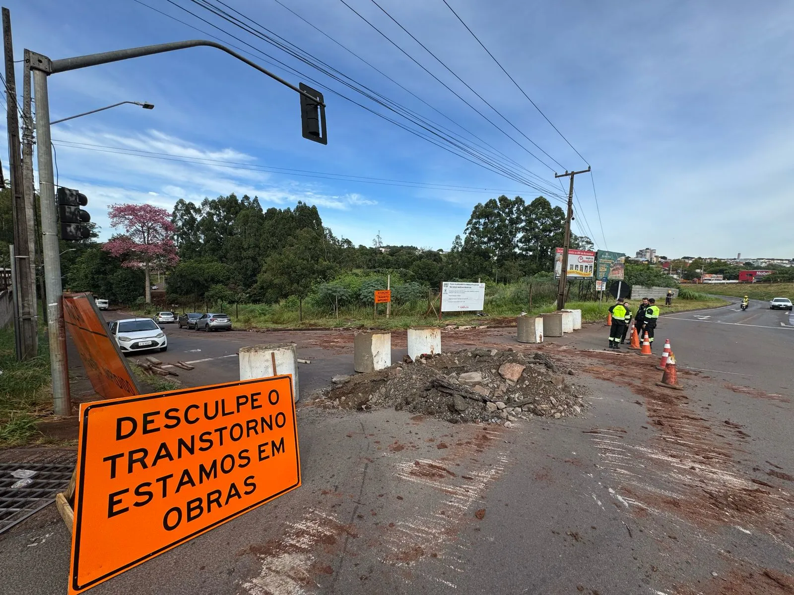 Mobilidade: Souza Naves Sul é bloqueada para construção da nova ponte 