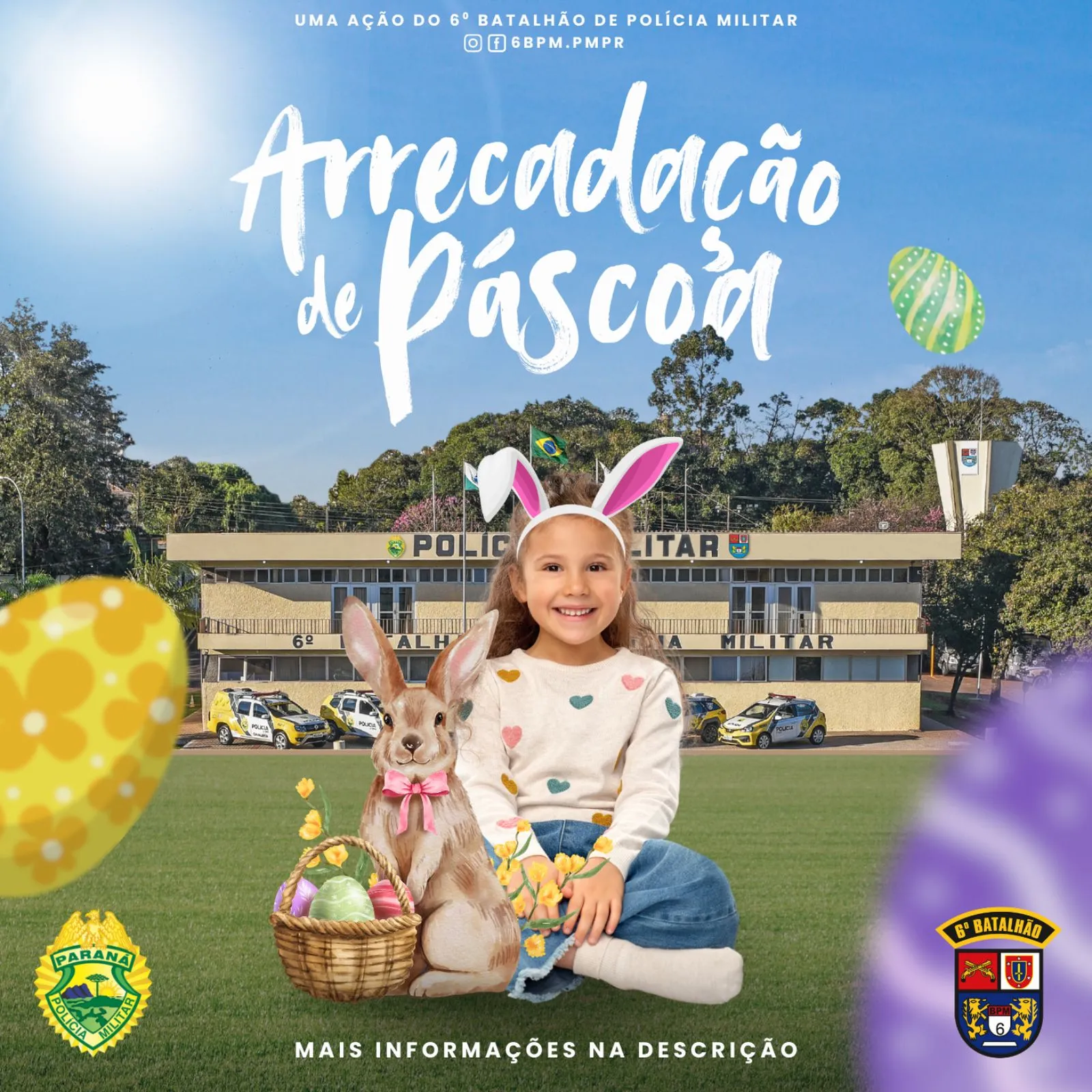 PM de Cascavel promove campanha de arrecadação de doces para a Páscoa