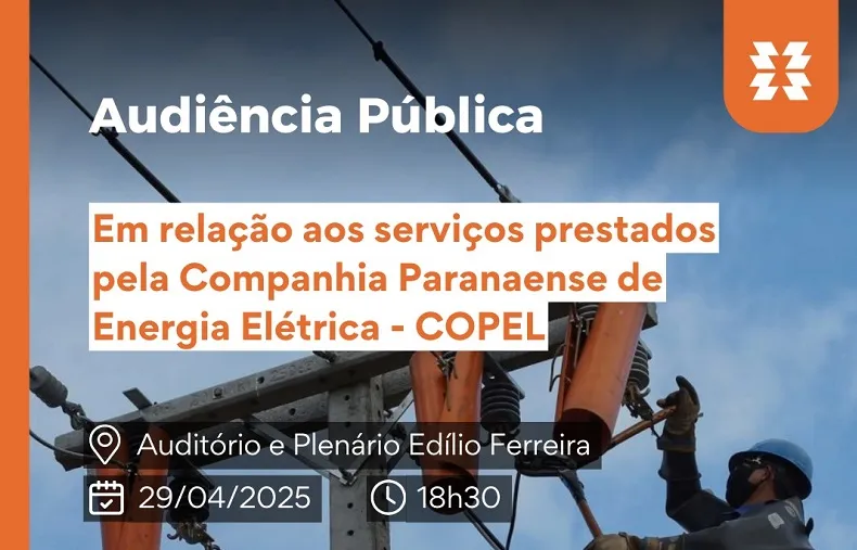 Câmara de Toledo convoca audiência pública para debater precariedade dos serviços da Copel