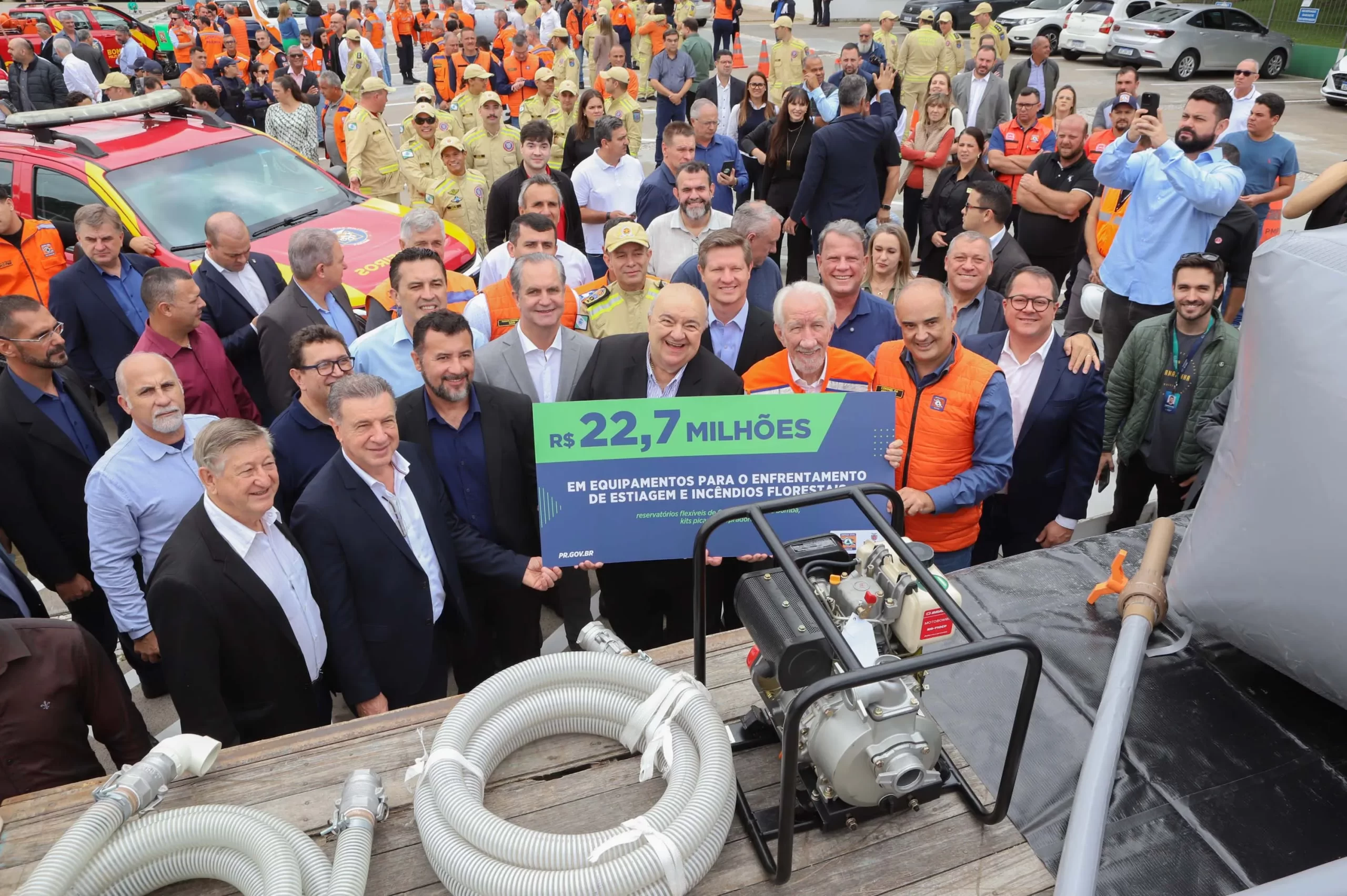 R$ 22 milhões: Estado entrega equipamentos a 100 municípios para combate a incêndios