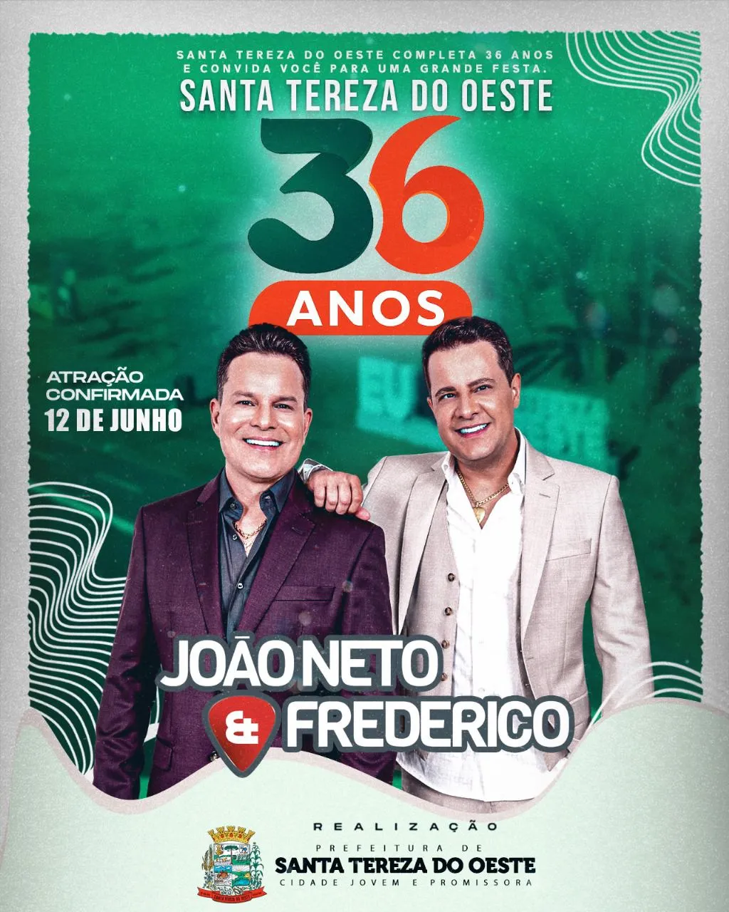 Santa Tereza Do Oeste completa 36 anos com grande festa e show nacional