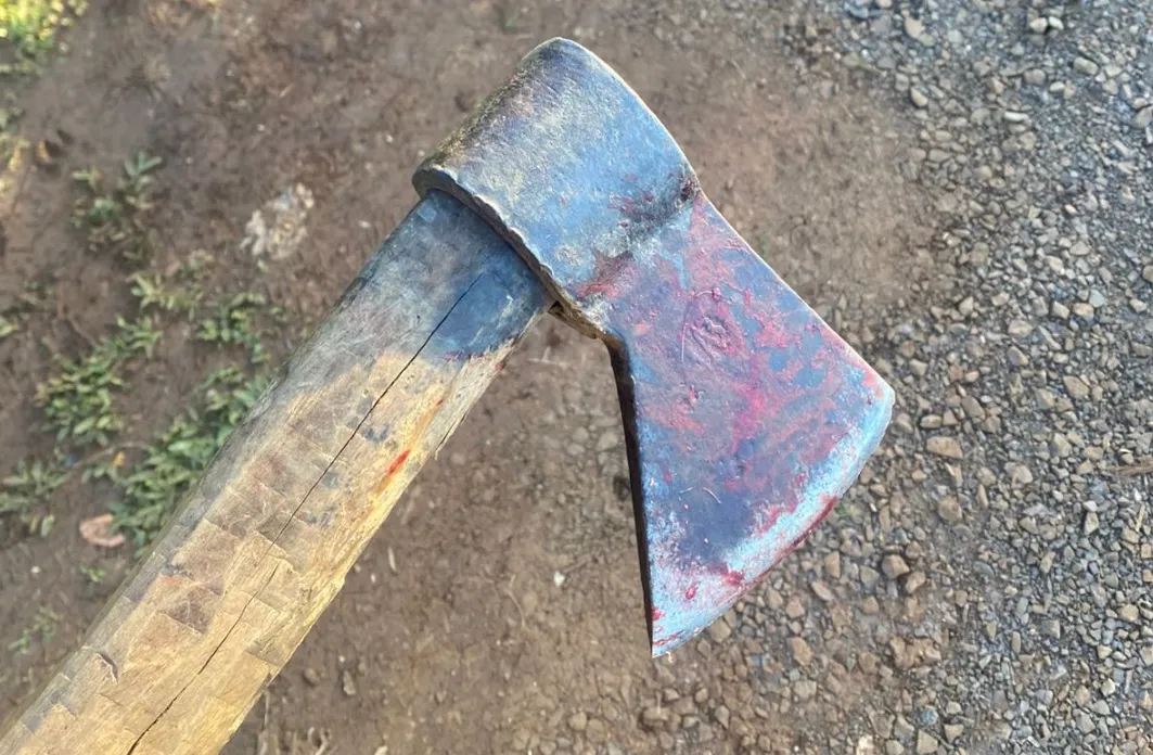 Avô é morto pelo neto enquanto ele rachava lenha