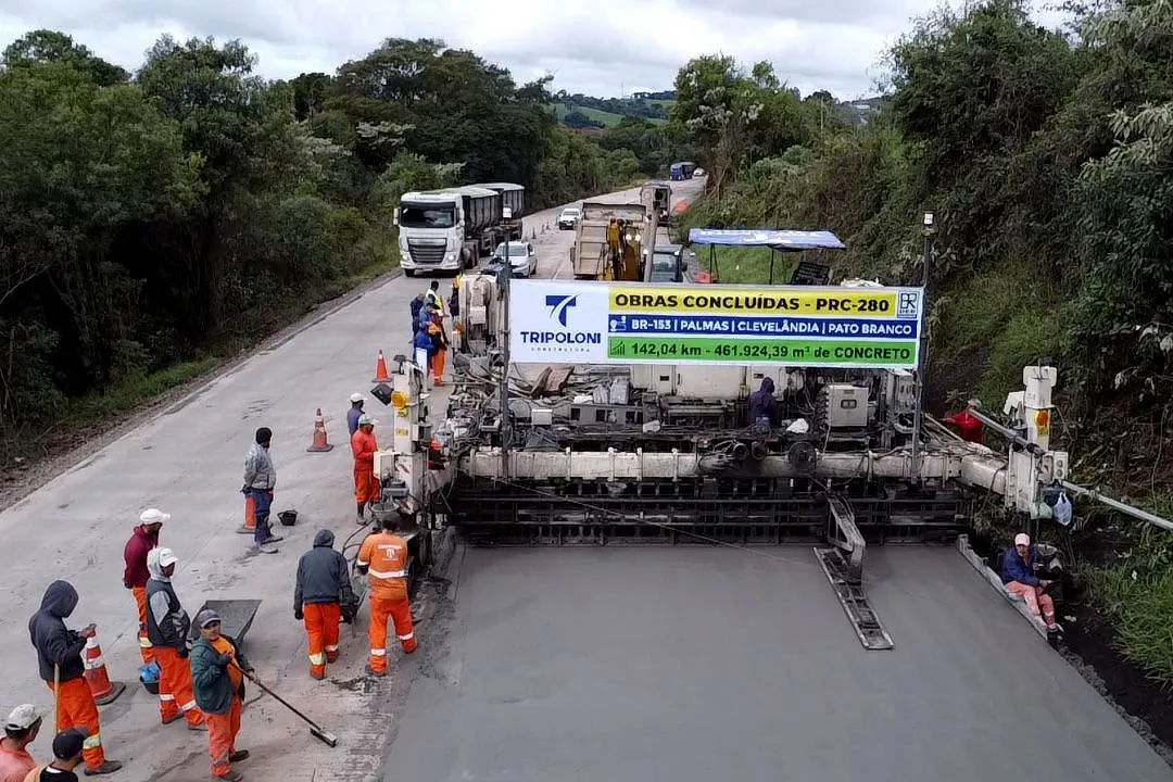 Concretagem da PRC-280 entre Pato Branco e Clevelândia chega ao fim