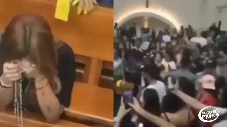 Virginia Fonseca vai à igreja rezar e é cercada por fãs: “Bizarro”