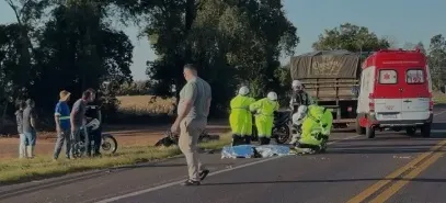 Motociclista morre em grave acidente na BR-277 em Santa Tereza do Oeste