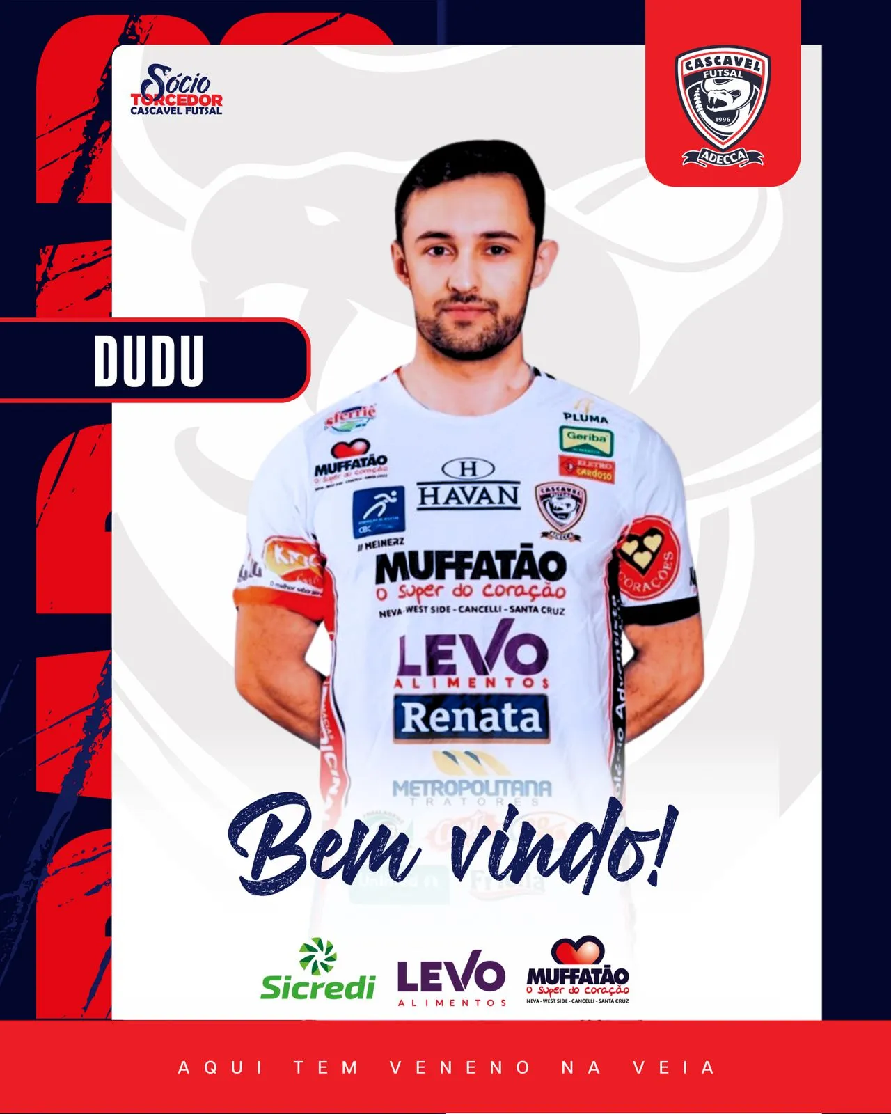 Cascavel Futsal anuncia contratação do ala/pivô Dudu para sequência da temporada