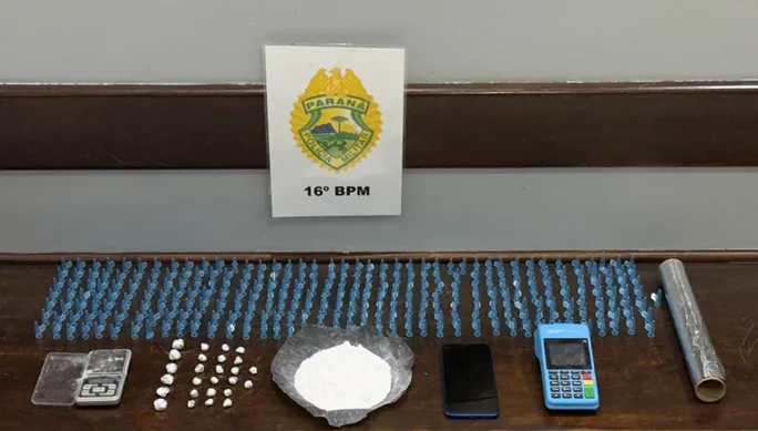 Suspeito com mandado de prisão é preso por tráfico de drogas em Guarapuava