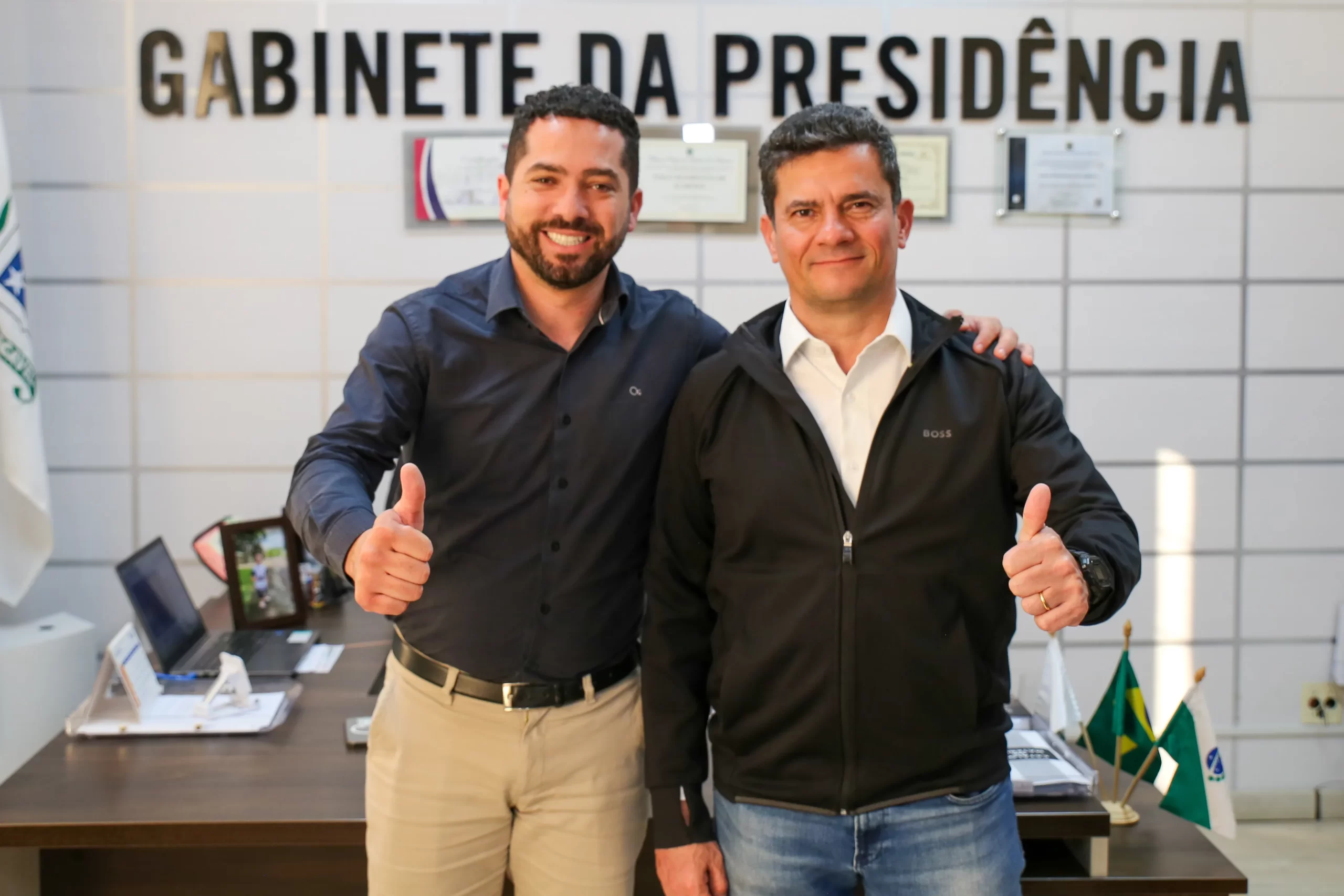 Tiago Almeida recebe senador Sergio Moro