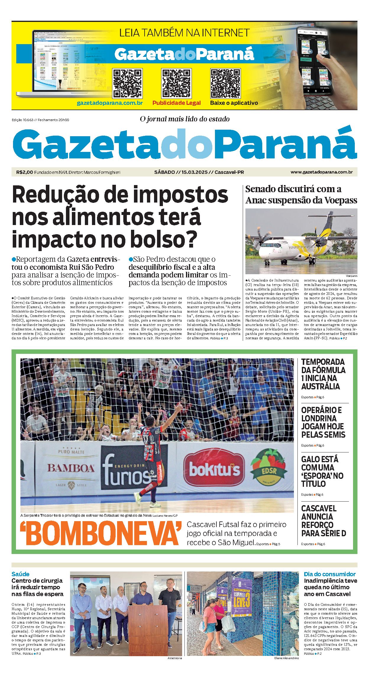 Capa da edição 10663