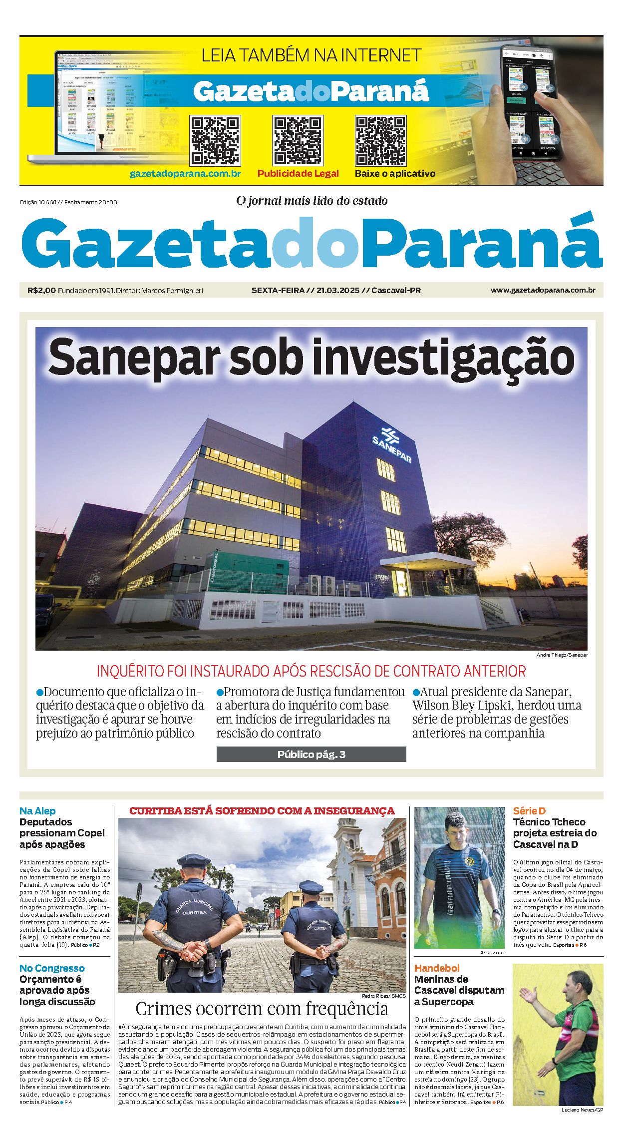 Capa da edição 10668