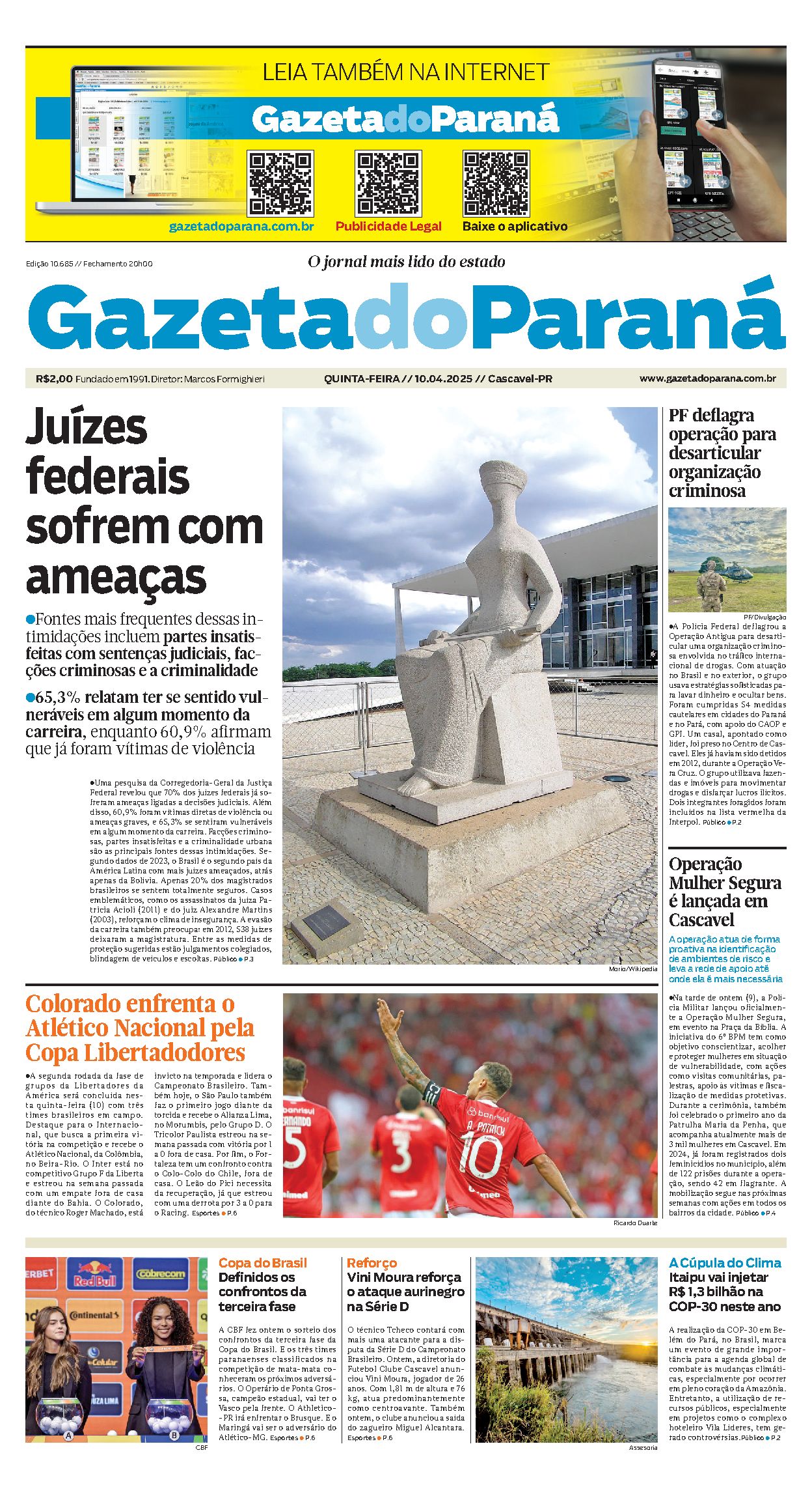 Capa da edição 10685