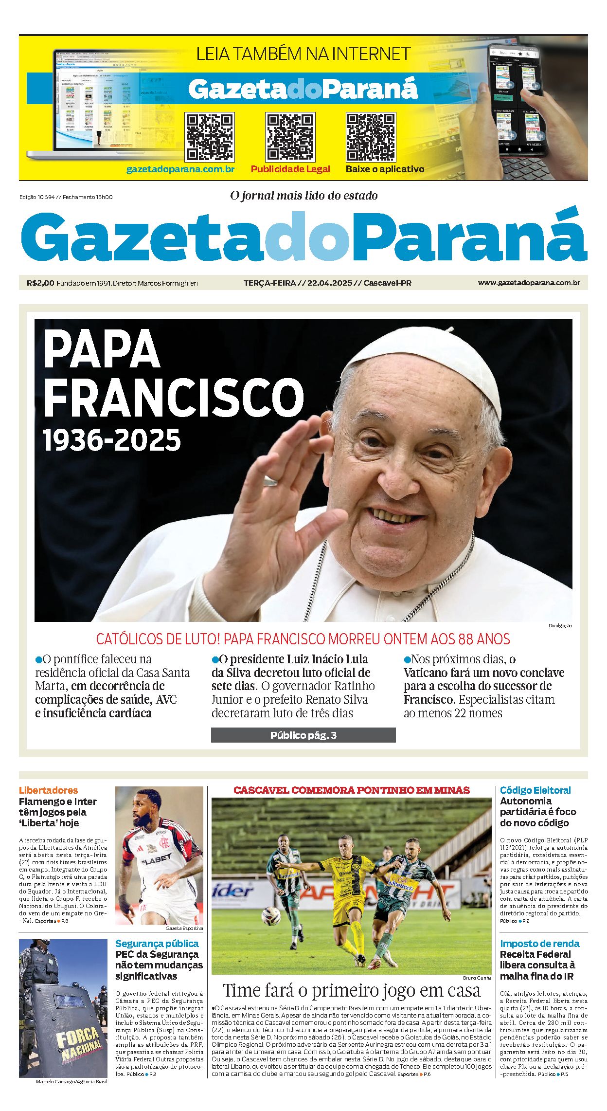 Capa da edição 10694