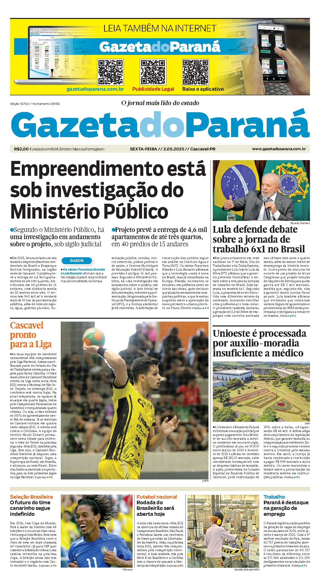Capa da edição 10703