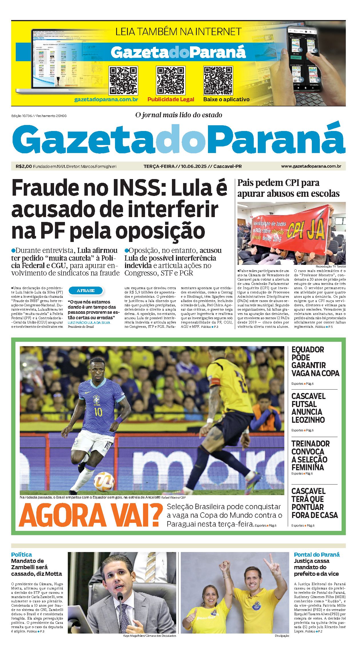 Capa da edição 10736