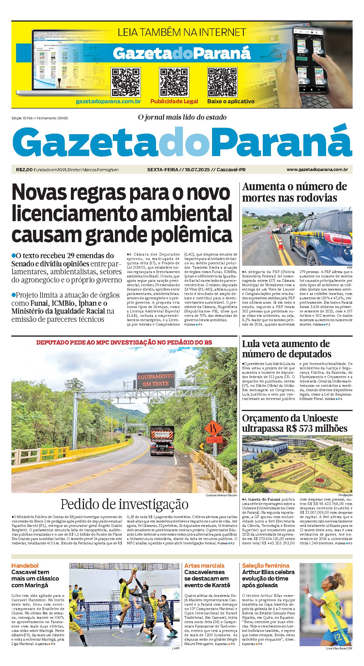 Capa da edição 10769